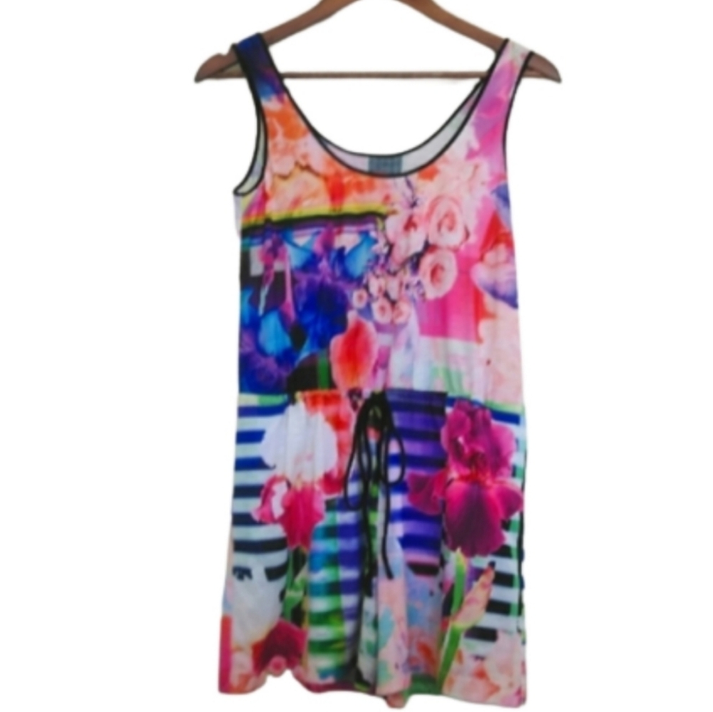 Colorful Floral Sleeveless Dream Daily by Clover Canyon Vibrant Romper Shorts